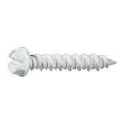 Midwest Fastener Masonry Screw, 1/4" Dia., Hex, 1-1/4" L, Steel White Ruspert, 100 PK 54471